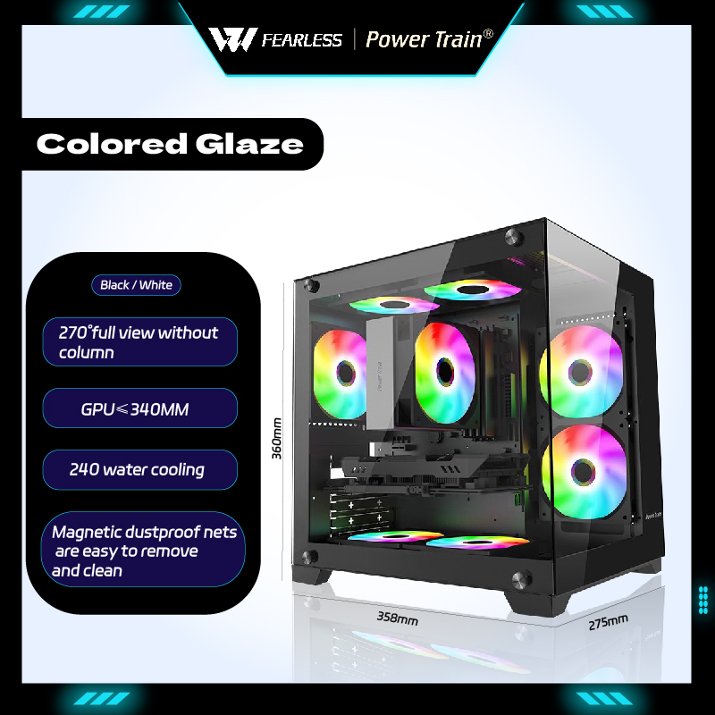 Pc Gaming Liquid - علبة كمبيوتر للألعاب Power Train Colored