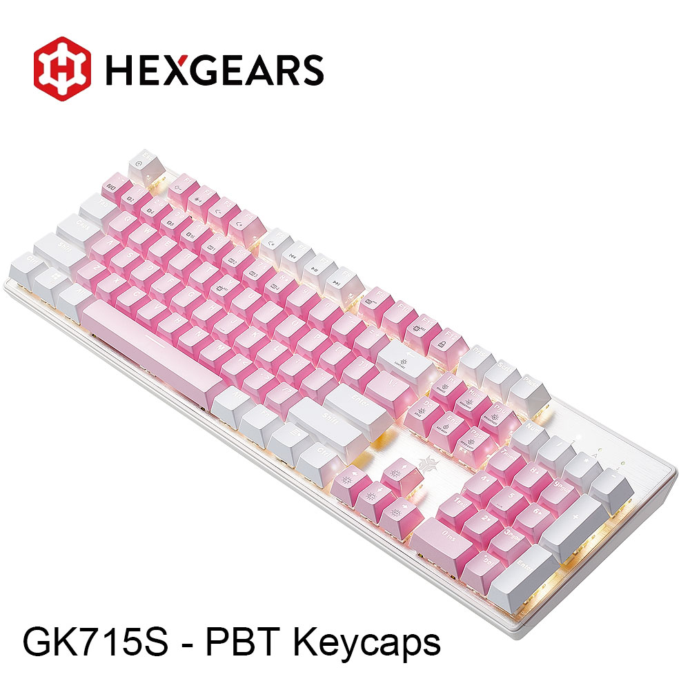 Pc Gaming Pink - لوحة مفاتيح ميكانيكية HEXGEARS GK715S بـ