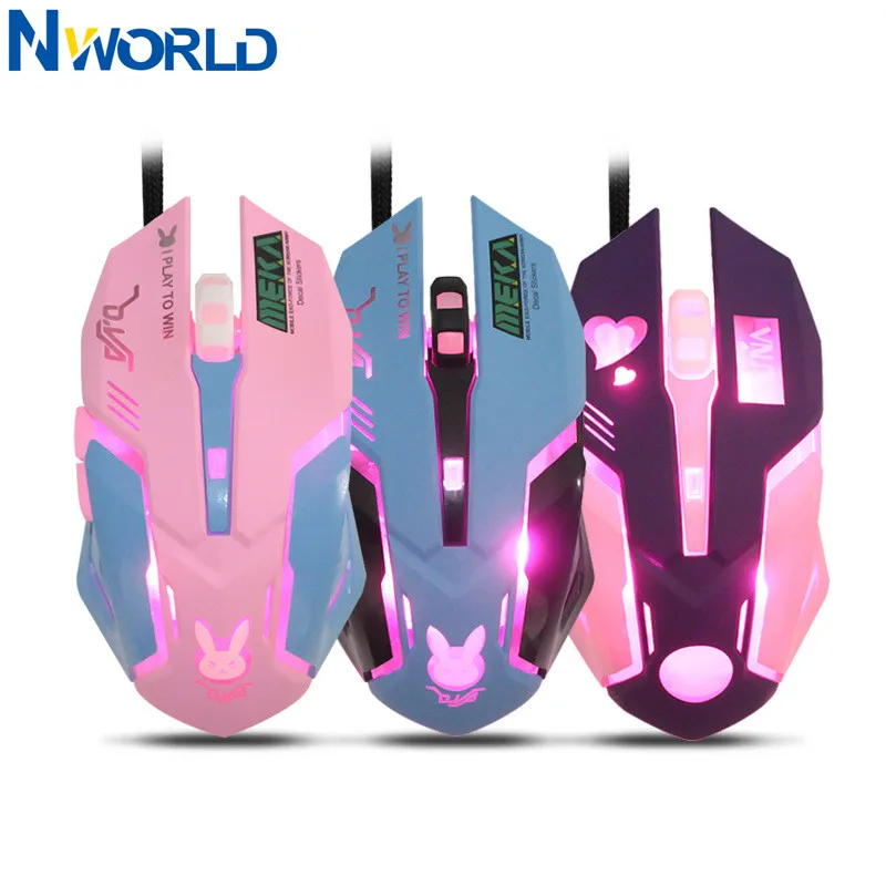 Pc Gaming Pink - فأرة ألعاب OW بـ 6 أزرار